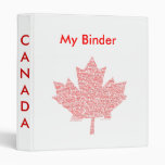 Binder Canadian Maple Leaf Style