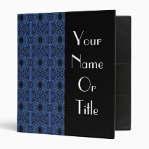 Binder - Chrysanthemum Blue Kaleidoscopic binders