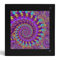 Binder - Crazy Fractal Purple terquoise yellow