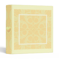 Binder - Cream Ivory Gold Pattern