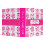 Binder cute fun pink girly chic flower sweet funky