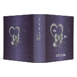 Binder Dark Purple Silver Hearts Photo Album