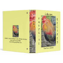 Binder - Favorite Recipes - Rooster Art by sunfluer Binder - Favorite Recipes - Rooster Art