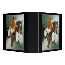 Binder, Five horse heads, oil painting