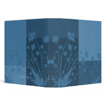 Binder - Flower Basket Weave (BLUE)
