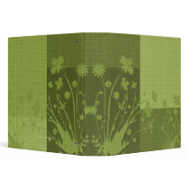 Binder - Flower Basket Weave (GREEN)
