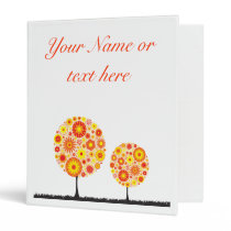 Binder - Flower Wishing Tree Orange