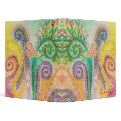 Binder/Folder with Colourful Bird Design by gentlepeacefulworld