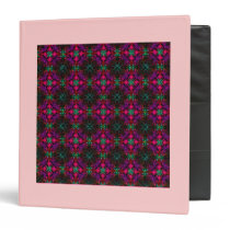 Binder - Fractal Pattern pink green purple