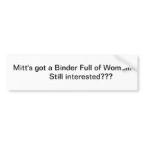 Binder Full of Women Bumper Sticker