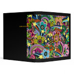Binder Fun Happy Flowers Stars Customizable