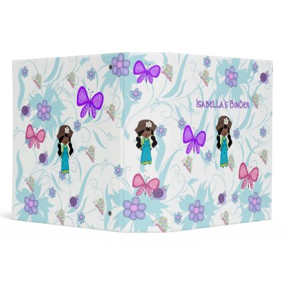 Binder Girls Butterfly Flowers Bugs Girl by Shan_Darling_Gifts