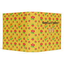 Binder Girls Butterfly Flowers large by Shan_Darling_Gifts Binder Girls Butterfly Flowers large