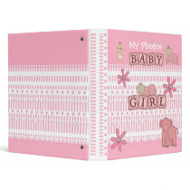 Binder Girls New Baby Girl Pink Photos by Shan_Darling_Gifts Binder Girls New Baby Girl Pink Photos