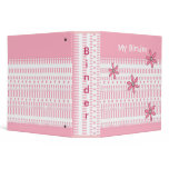 Binder Girls Pink Flowers large
