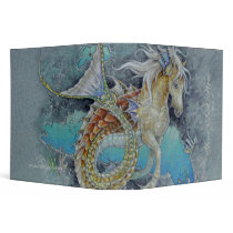 Binder - Golden Hippocampus by pawtraitart Binder - Golden Hippocampus