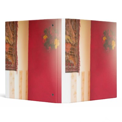 Binder gypsy fleur de lis red decor by SexyGeekWithAttitude