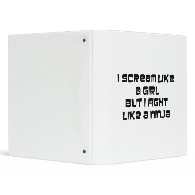 Binder i scream ninja by SexyGeekWithAttitude