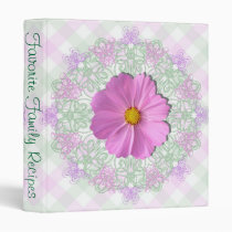 Binder - Medium Pink Cosmos on Lace & Lattice binders