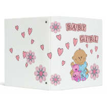 Binder New Baby Girl Pink Hearts Flowers photos by Shan_Darling_Gifts Binder New Baby Girl Pink Hearts Flowers photos