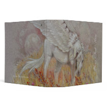 Binder - Pegasus Wildflower Field by pawtraitart Binder - Pegasus Wildflower Field