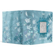 Binder Photo Album Asian Blue White Floral Frame 2 binder