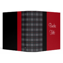 Binder Plaid Black & Red