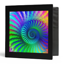 Binder - Psychedelic Fractal blue terquoise