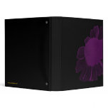 Binder Purple Camomile Flower Black Customizable