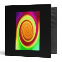 Binder - Rainbow Swirl Abstract Pattern