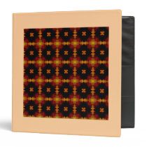 Binder - Retro Fractal Pattern red black