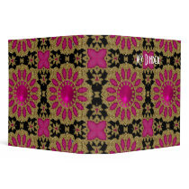 Binder Rich Pink Black by Zizzago Binder Rich Pink Black