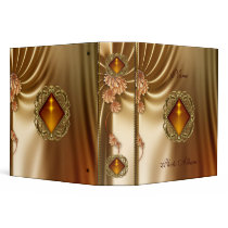Binder Silk Amber Gold Jewel Photo Album by Zizzago Binder Silk Amber Gold Jewel Photo Album