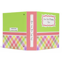 Binder Template - Lime/Plaid