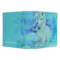 Binder - Unicorn Winter Run by pawtraitart Binder - Unicorn Winter Run