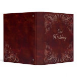 Binder Wedding Antique Scroll Burgundy Red