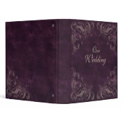 Binder Wedding Antique Scroll Purple binder