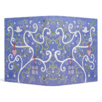 Binder with Dove and Swirly Tree