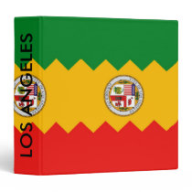 Binder with Flag of Los Angeles, California, USA binders