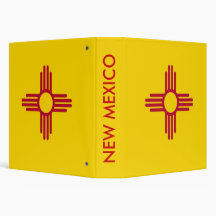 Binder with Flag of New Mexico, USA