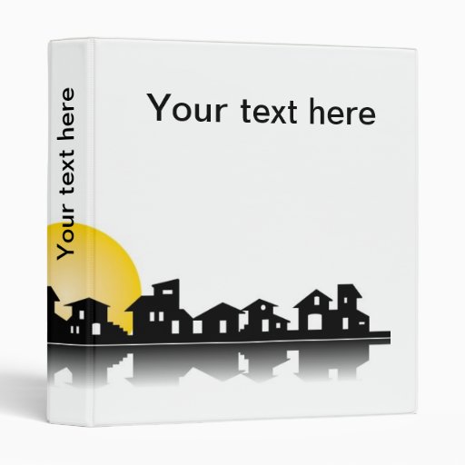 Binder with houses