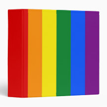 Binder with LGBT Rainbow Flag