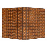 Binder with Orange on Espresso Circular Design