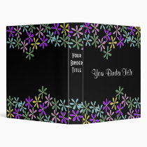 Binder with pretty graphic flower border binders