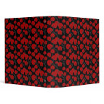 Binder with Red Flora on Black