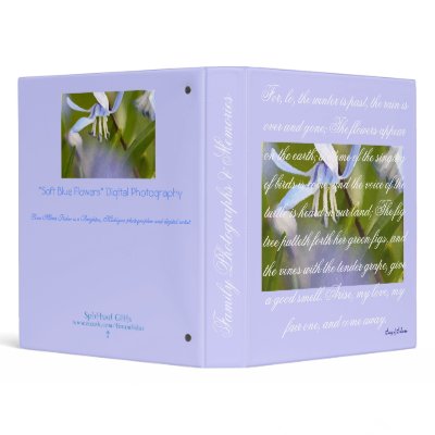 Binder with Soft Blue Flowers by tinamfisher