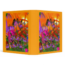 Binder Yellow Purple Sunshine Flowers