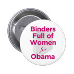 Binders Full of Women for Obama Pinback Button