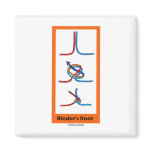 Binder's Knot (One-Sided Overhand Bend) Refrigerator Magnets
