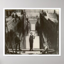 Bingley Five Rise Staircase Locks Poster